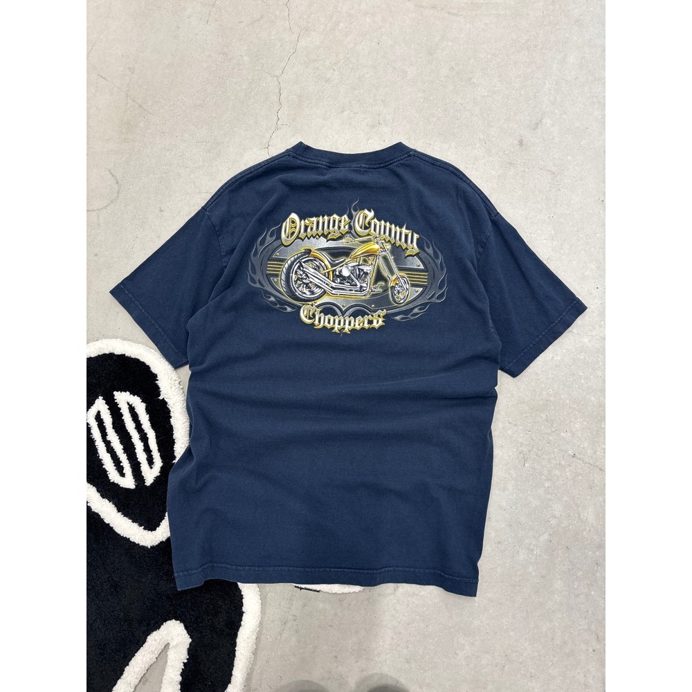 Orange County Choppers OCC T-Shirt Mens XL Navy Blue Biker Graphic Tee New York